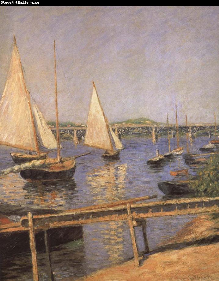 Gustave Caillebotte Sailing Boats at Argenteuil